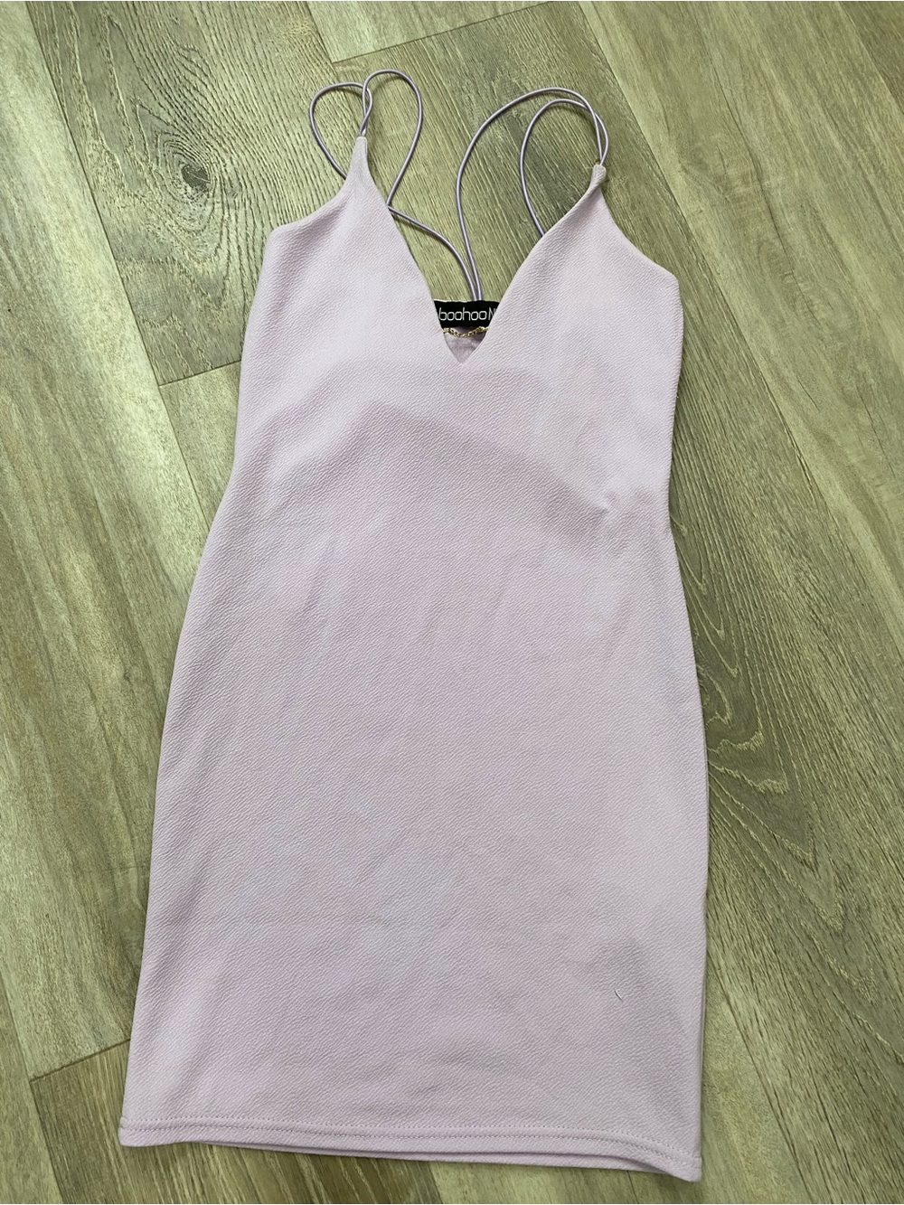 Boohoo Night Lavender Slip Dress with Double Spaghetti Straps